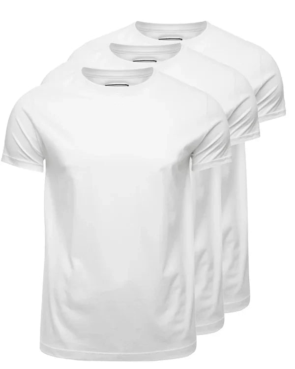 Kit 3 Camisetas Básicas - Algodão Egípicio
