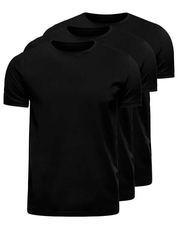 Kit 3 Camisetas Básicas - Algodão Egípicio